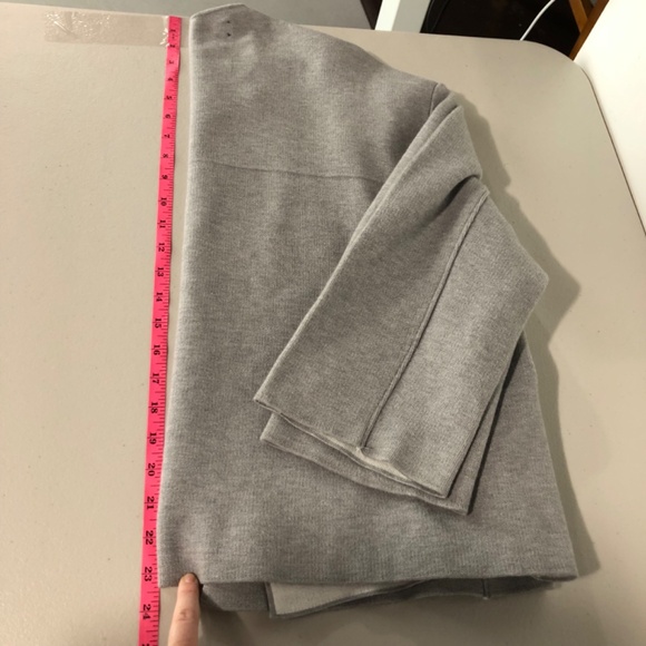 Zara Knit Womens Cardigan Size Small Gray Classic Open Front Oversized 3/4 NWT - Picture 9 of 12
